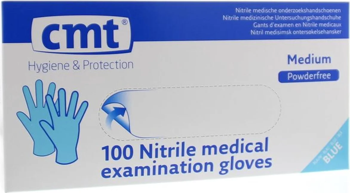 CMT Handschoenen Nitrile Poedervrij 100ST