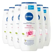 6x NIVEA Douchegel Rose & Almond Oil 250 ml