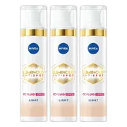 3x NIVEA Luminous630 CC Cream SPF 30 Light 40 ml