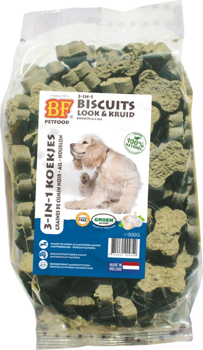 12x BF Petfood 3-in-1 Koekjes Look & Kruid 500 gr