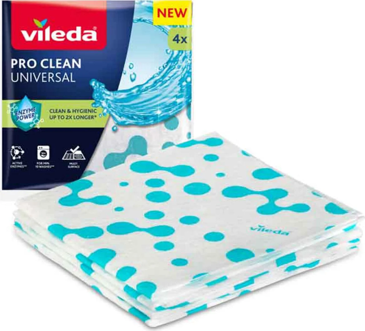 4x Vileda Doek Universeel Pro Clean Universal 4 stuks