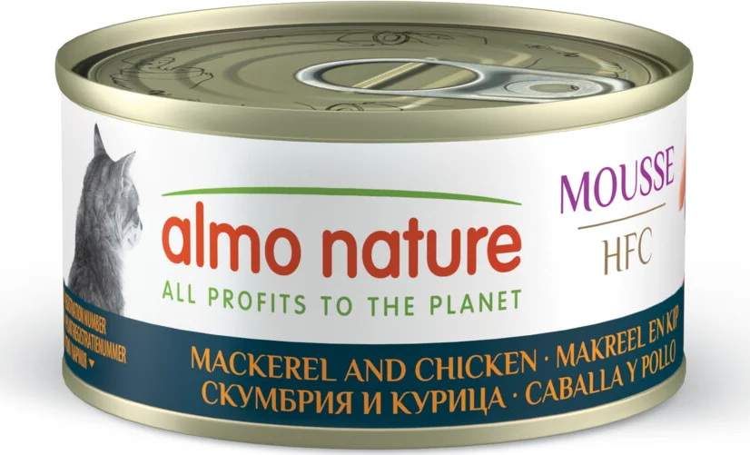 Almo Nature HFC Natural Kattenvoer Nat Makreel & Kip 70 gr