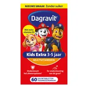 4x Dagravit Multivitamine Kids Extra 3-5 Jaar Paw Patrol 60 Kauwtabletten