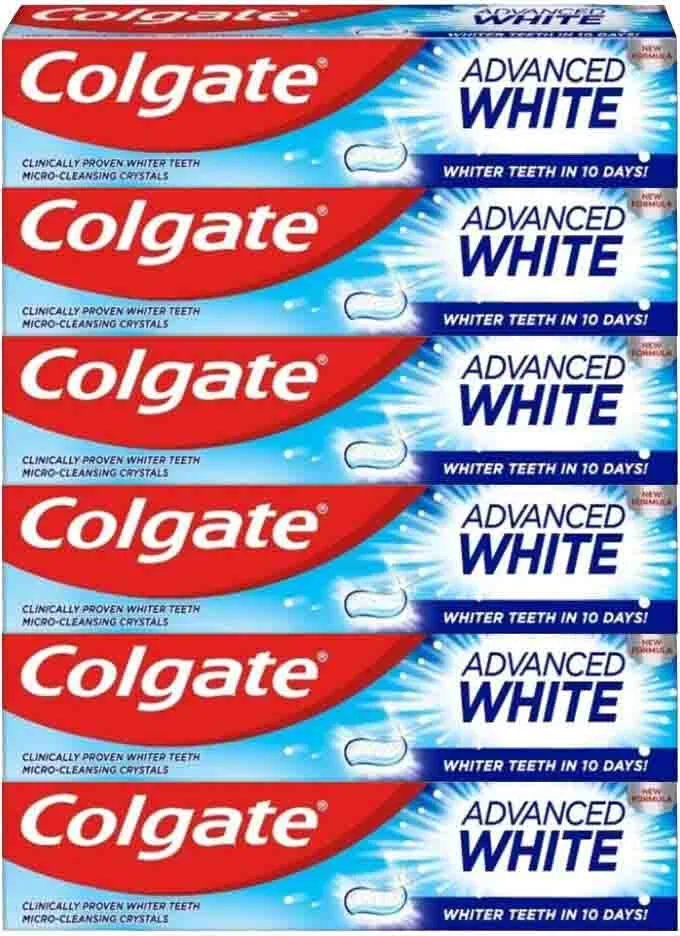 6x Colgate Tandpasta Advanced White 100 ml
