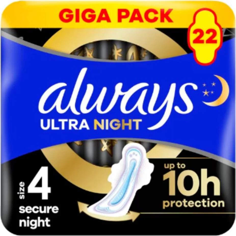 Always Maandverband Ultra Secure 5 Nacht 22 stuks