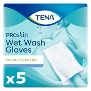 TENA Wet Wash Glove Mildly Scented 5ST