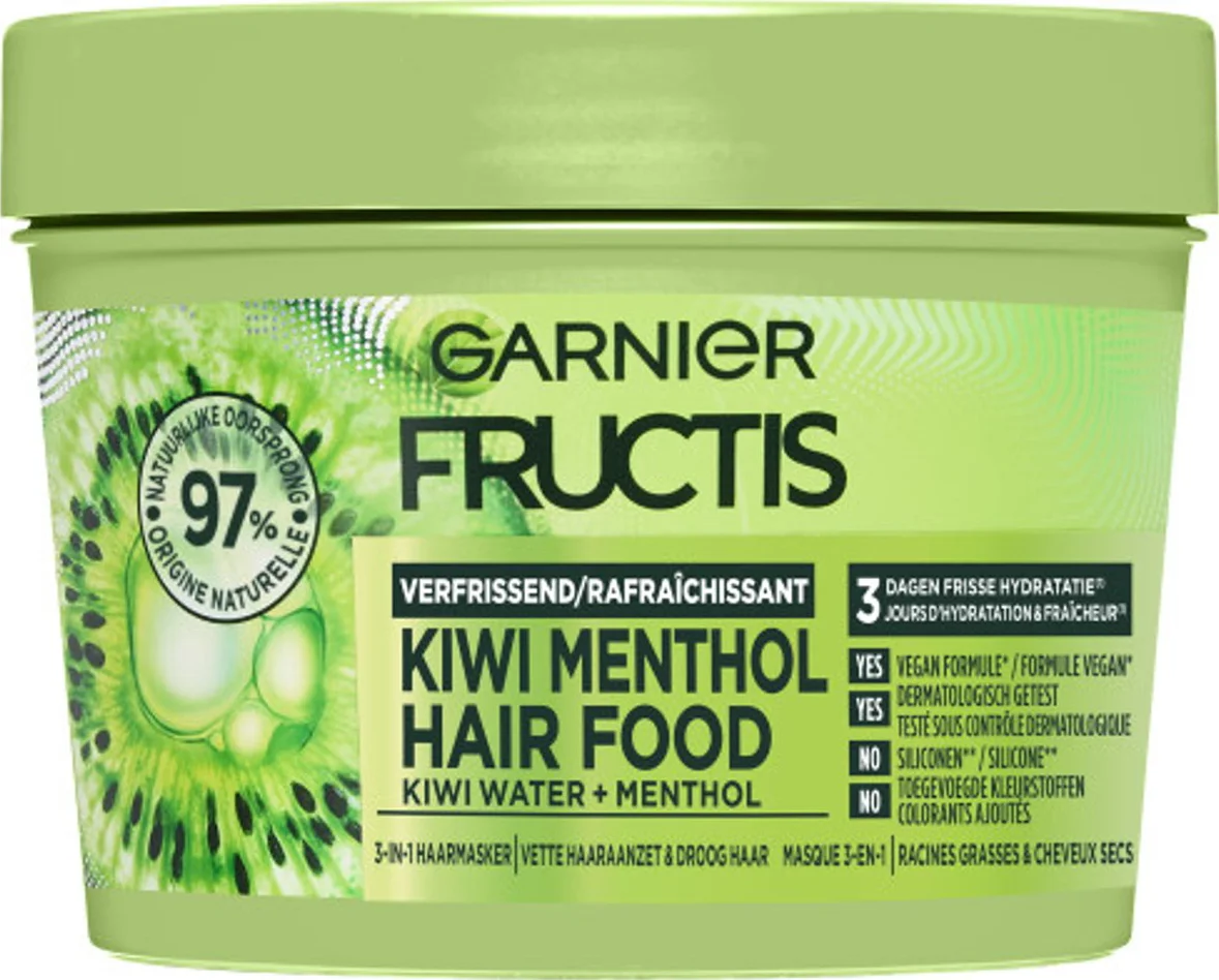 Garnier Hair Food Kiwi Menthol 3-in-1 Haarmasker 400ML