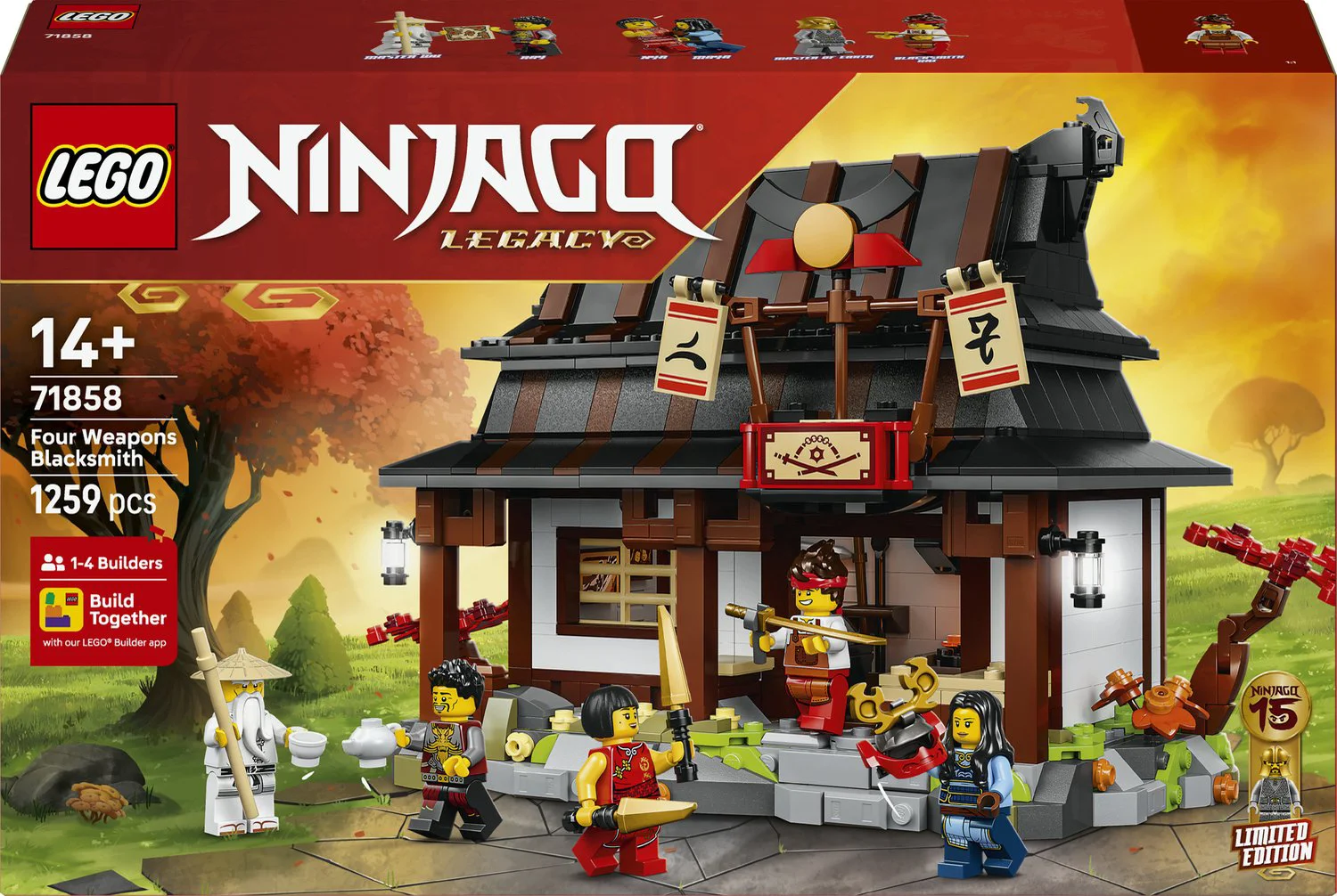 LEGO NINJAGO 15-jarig jubileum: Smederij De Vier Wapens 71858