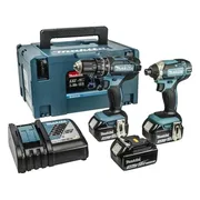 Makita DLX2131JX1 Accu Combiset 2-delig (DHP482 + DTD152) 18V 3.0Ah in Mbox