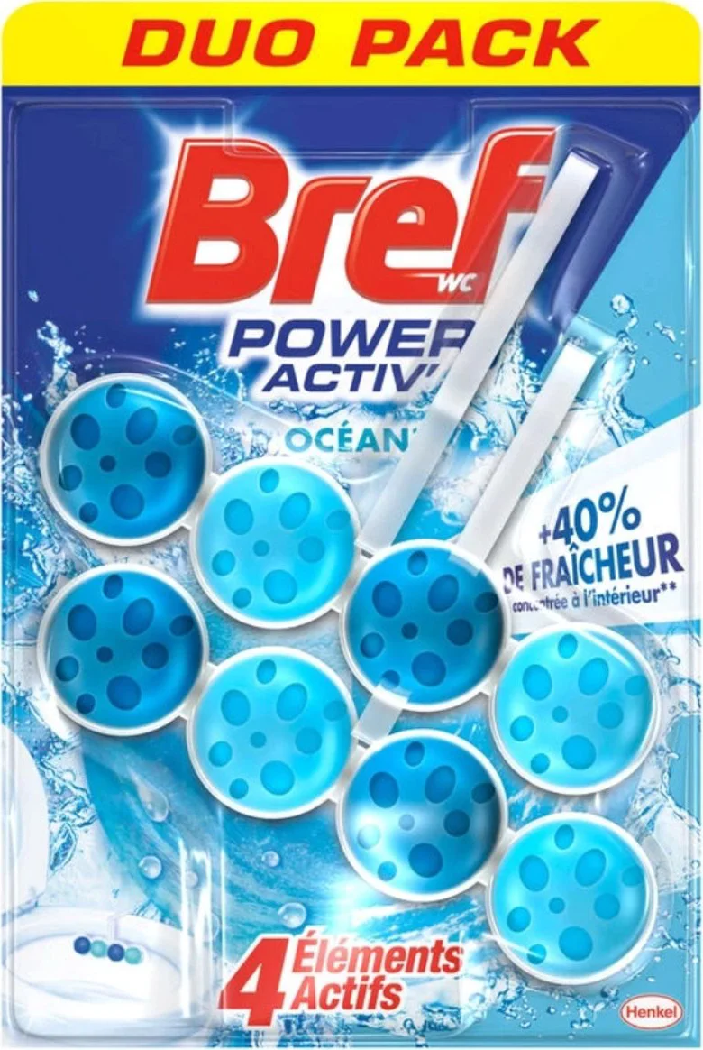 Bref Toiletblok Power Active Ocean 2 stuks