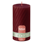 Bolsius Rustiek Twisted Ribbed Stompkaars Red Velvet