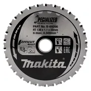 Makita B-69303 Cirkelzaagblad Staal | Efficut | 136 x 20 mm | 30-tands