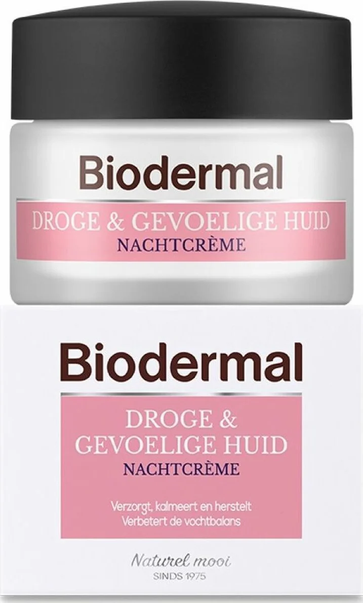 Biodermal Nachtcreme droge en gevoelige huid 50ml