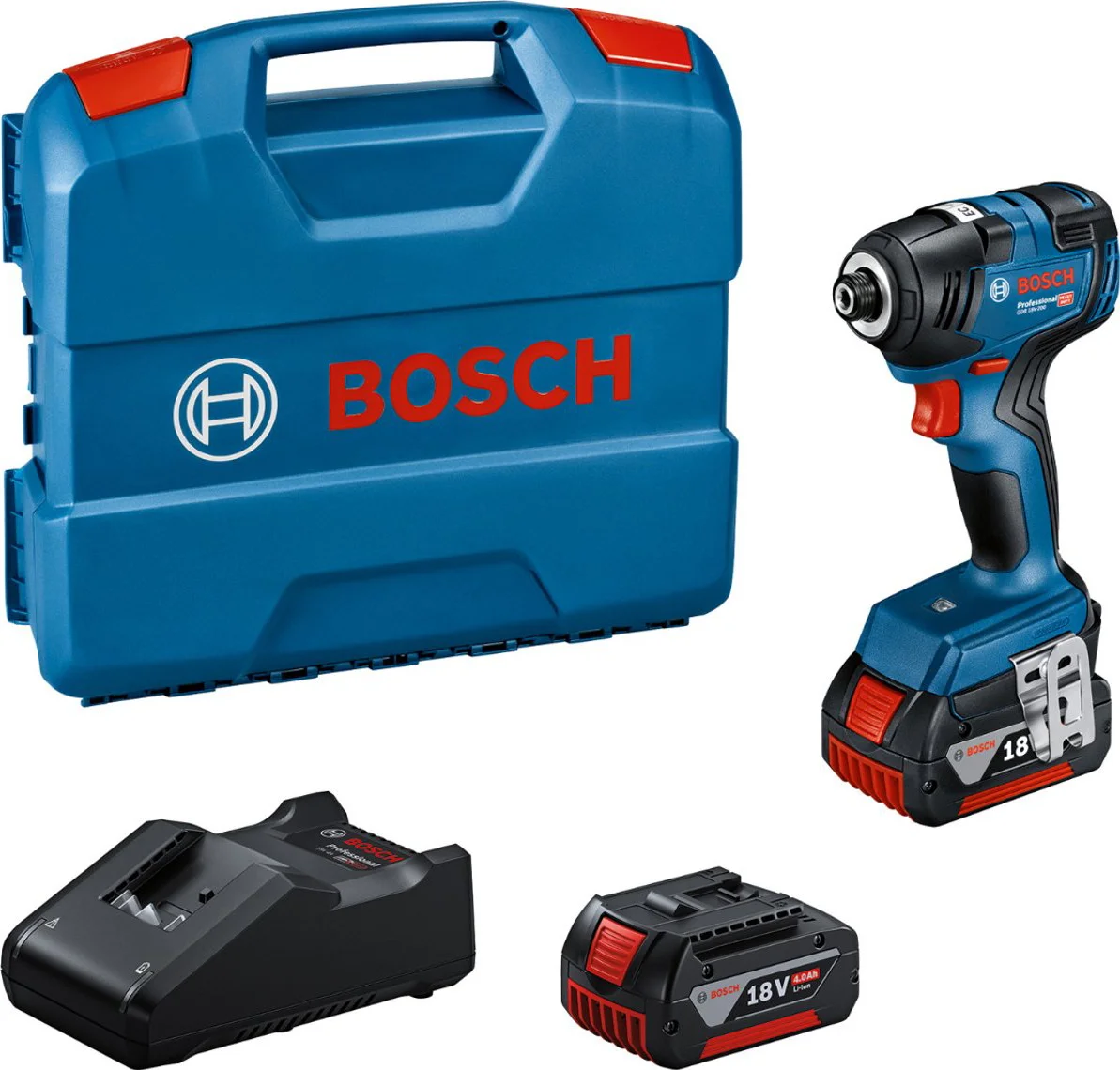 Bosch Professional GDR 18V-200 Accu slagschroevendraaier 200Nm 18V 4.0Ah in L-Case - 06019J2107