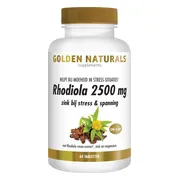 2x Golden Naturals Rhodiola 2500mg Vegan 60 tabletten