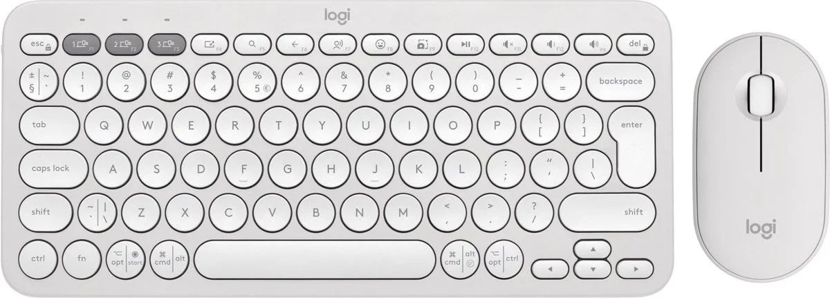 Logitech Pebble 2 Combo Qwerty Wit