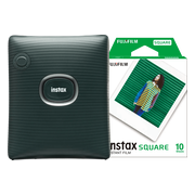 Fujifilm Instax Square Link Green + Fujifilm Instax Film Square WW1 (10 stuks)
