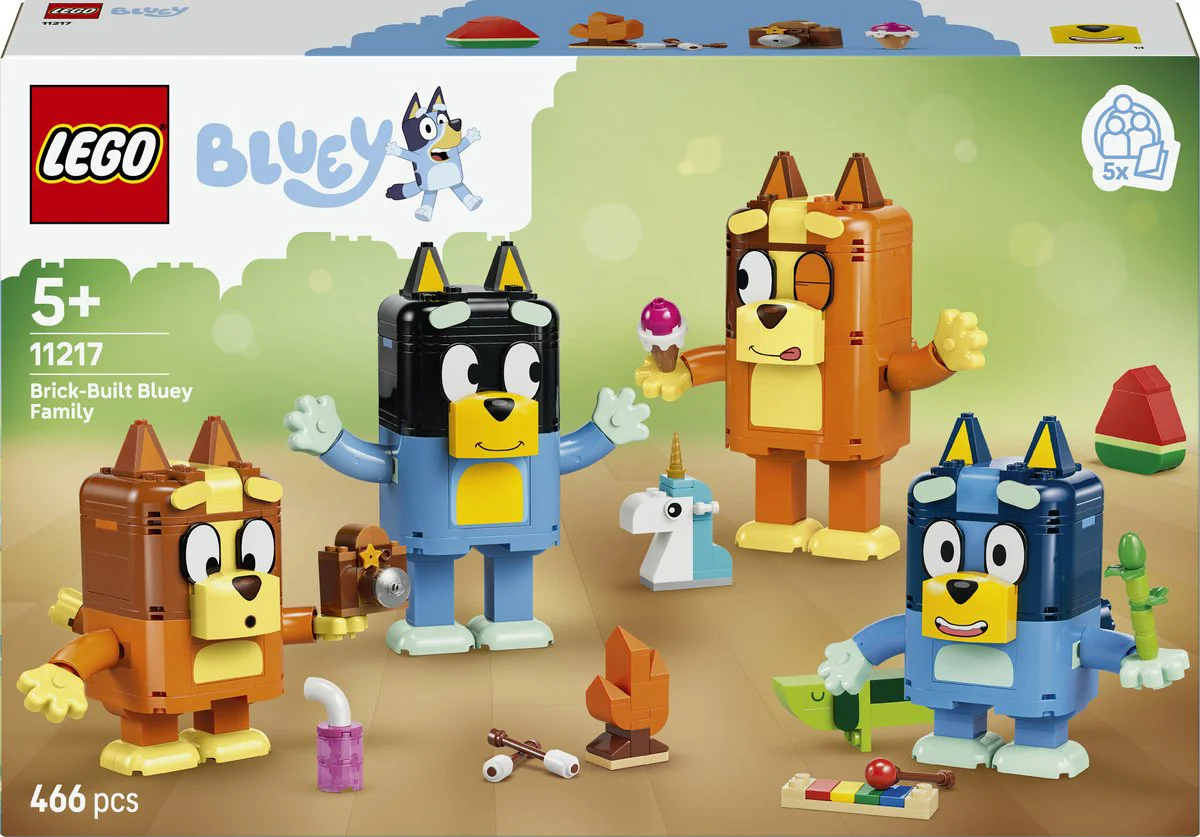 LEGO Bouwbare figuren van Bluey en haar familie 11217