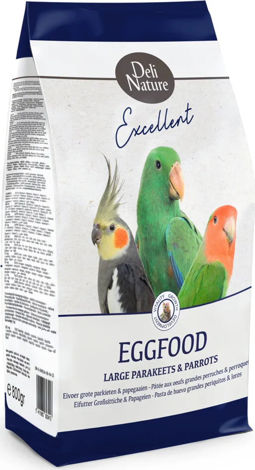 Deli Nature Eivoer Grote Parkieten & Papegaaien Vet 10 kg