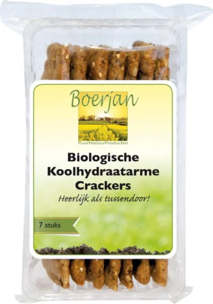 Boerjan Crackers Naturel Koolhydraatarm 7ST