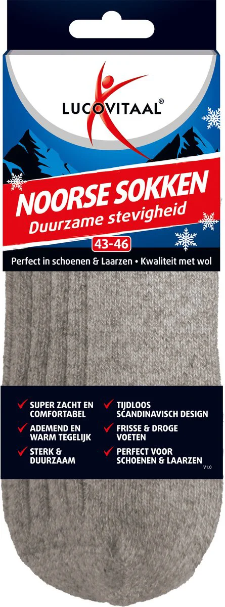 Lucovitaal Noorse sokken Maat 43-46 1 paar