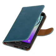 Zakelijke Book Case Telefoonhoesje Geschikt voor de Samsung Galaxy A3 2017 A320F - Portemonnee Hoesje - Pasjeshouder Wallet Case - Blauw