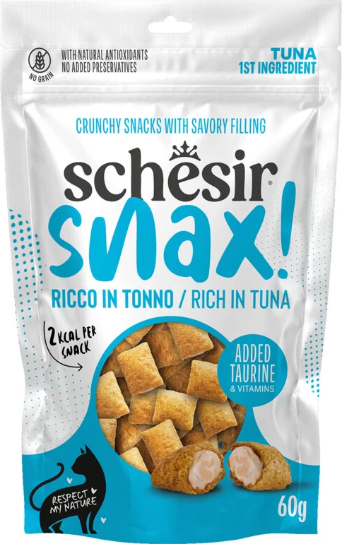 8x Schesir Snax! Kat Tonijn 60 gr
