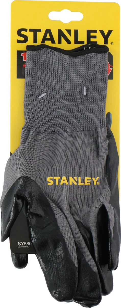 Stanley SY580L Handschoenen maat 10/L - SMOOTH NITRILE DIPPED GLOVE - SIZE 10