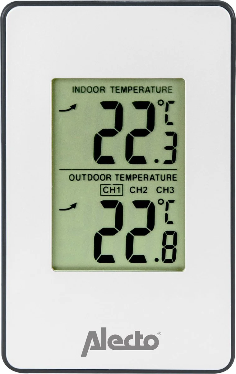 Alecto WS-1050 Weerstation Met Draadloze Buitensensor Wit
