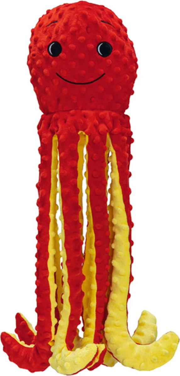 Beeztees Pluche Hondenspeeltje Octopus Amy Rood 56 x 16 x 14,5 cm - Hond