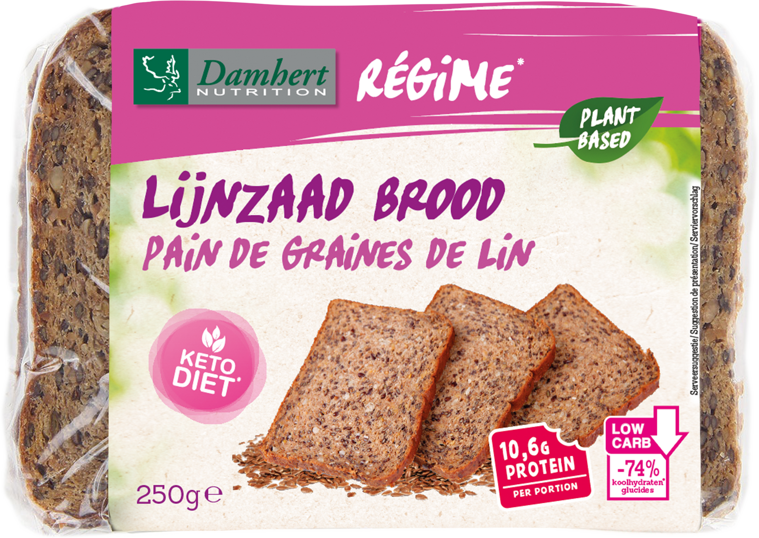 Damhert Low Carb Lijnzaad Brood 250GR