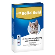 2x Bolfo Gold Anti Vlooiendruppels Kat Vanaf 1 kg 4 pipetten