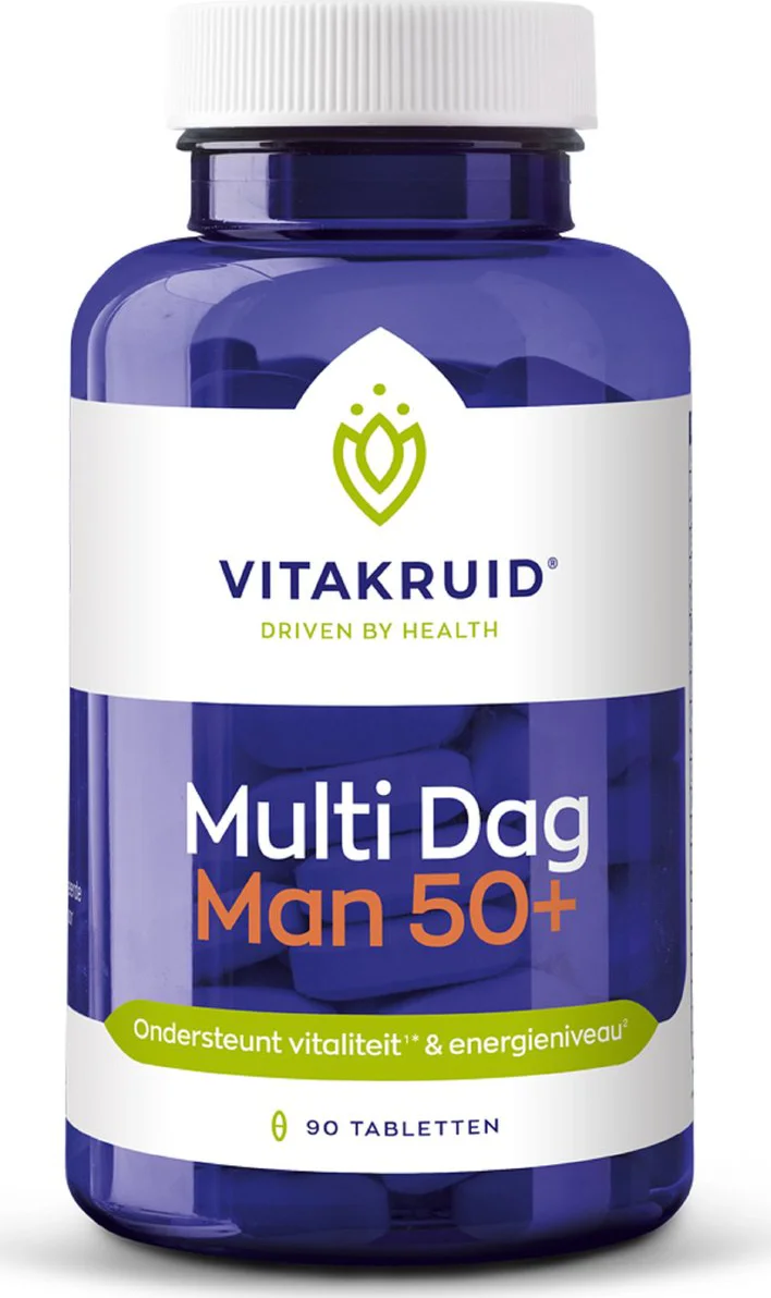 Vitakruid Multi Dag Man 50+ 100% Vegan 90 90TB
