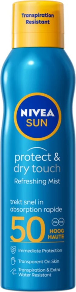 NIVEA Sun Protect en Dry Touch Verfrissende Vernevelende Zonnebrand Spray SPF 50 200 ml
