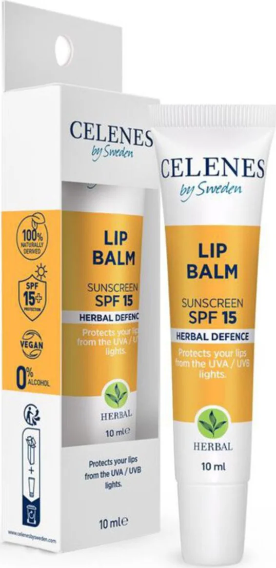Celenes By Sweden Lip Balm Sunscreen SPF15 Herbal Defense 10ML