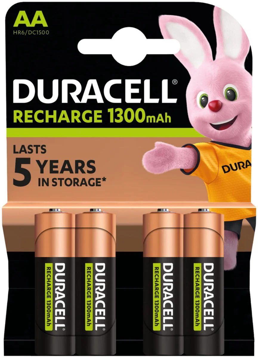 2x Duracell Oplaadbare Batterijen Plus AA 4 stuks