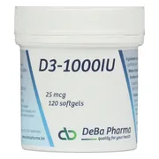 DeBa Pharma Vitamine D3-1000 IU 25 Mcg Softgels 120SG