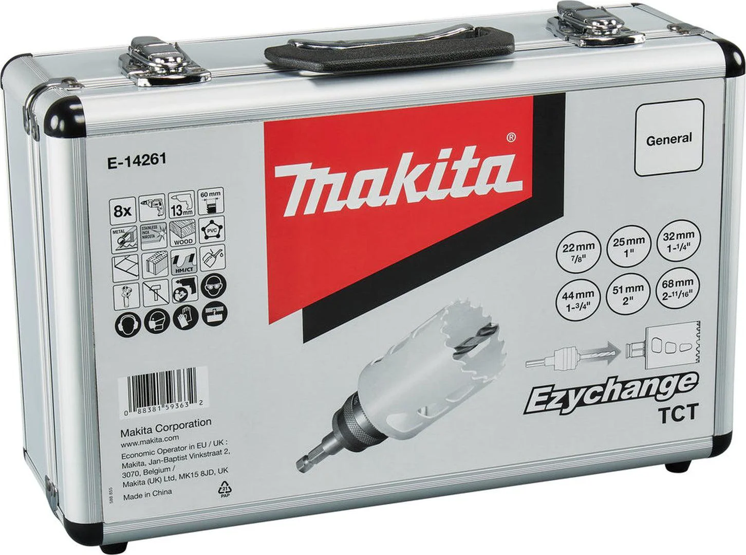 Makita E-14261 Gatzaagset hout/metaal/steen in koffer - 8-delig