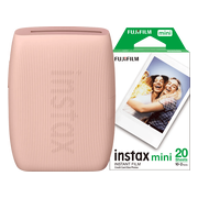 Instax Mini Link 3 Rose Pink + Fujifilm Instax Mini Colorfilm Glossy (20 stuks)