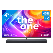 Philips Ambilight 50" PUS9000 QLED 4K (2025) + JBL Bar 300 MK2 Zwart