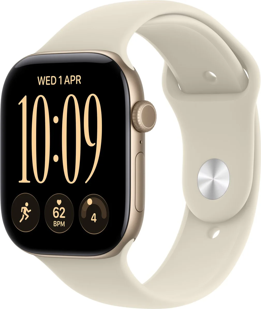 Apple Watch Series 12 Cellular 42mm Goud Sportband S/M