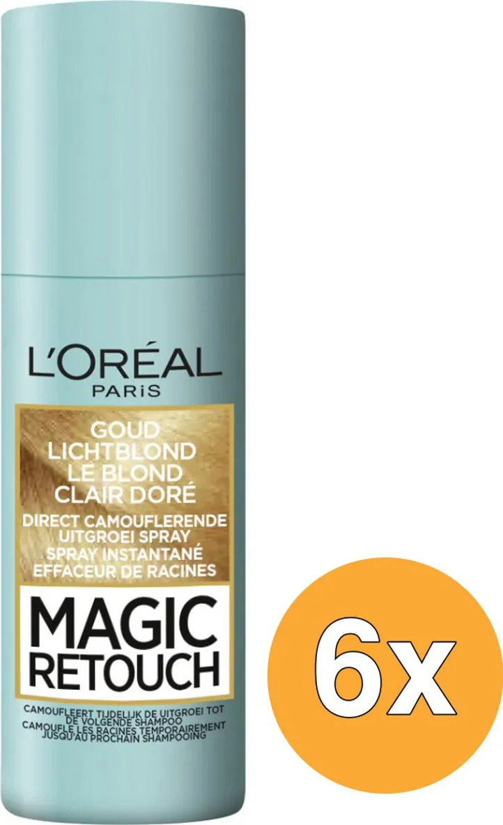 6x L'Oréal Magic Retouch Uitgroeispray Blond 75 ml