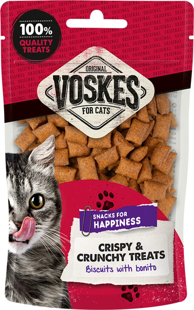 10x Voskes Kattensnack Crispy & Crunchy Bonito 60 gr