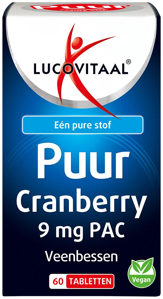 Lucovitaal Cranberry Puur 9mg PAC 60 tabletten