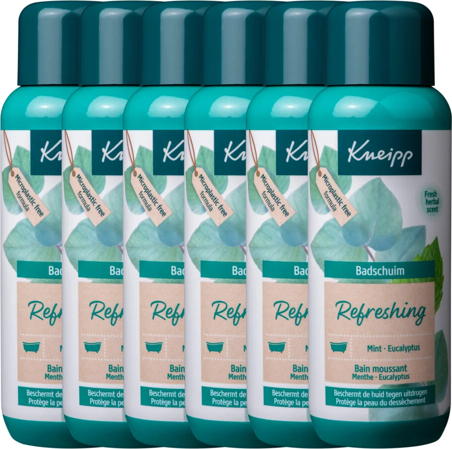 6x Kneipp Badschuim Refreshing Mint Eucalyptus 400 ml