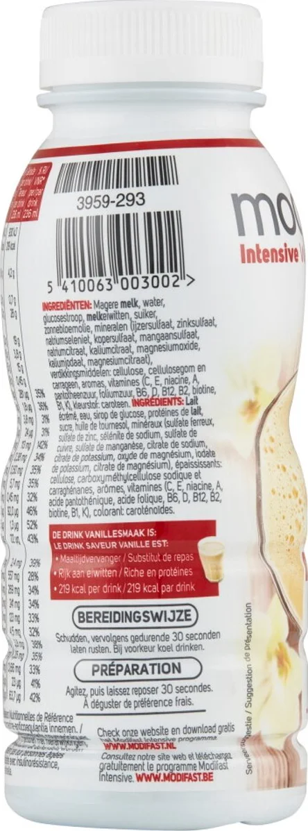 4x Modifast Intensive Drink Vanille 236 ml