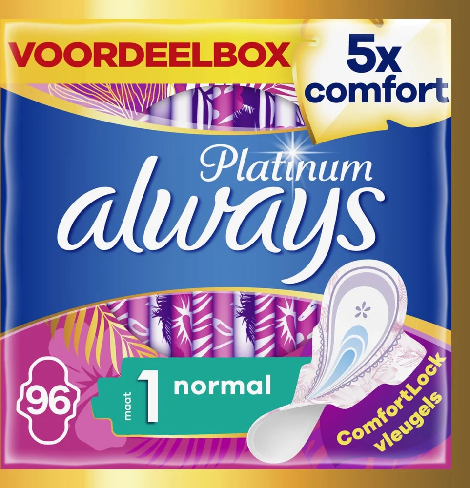 4x Always Maandverband Platinum Normal Plus 96 stuks