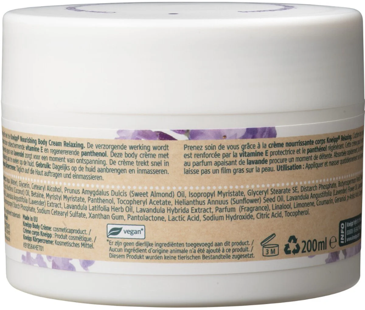 4x Kneipp Bodycrème Relaxing 200 ml