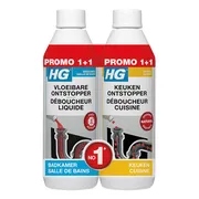 HG Vloeibare Ontstopper & Keukenontstopper Promopack 2 x 500 ml