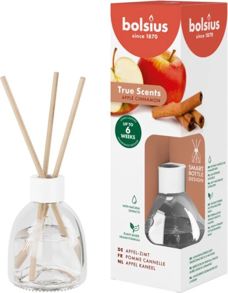 Bolsius Geurstokjes Appel & Kaneel 60 ml
